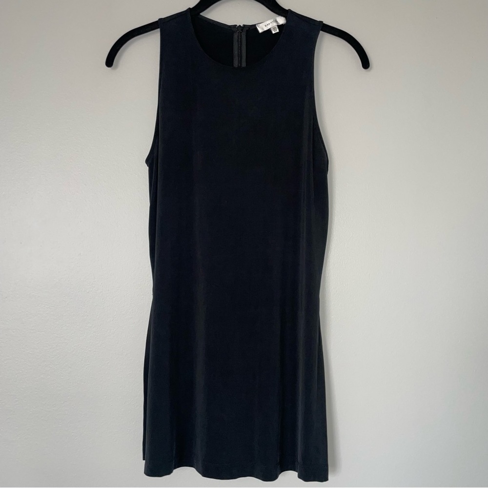 Aritzia Babaton Long Black Silky Vander Sleeveless Top View 4